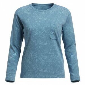 Weatherproof Vintage Womens Dappled Blue Pullover Crewneck Sweater XL NEW